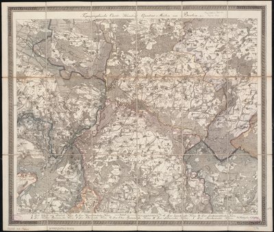 Topographische Karte Hundert Quadrat-Meilen um Berlin von F. Schneider